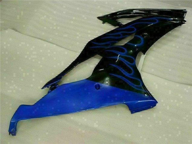 Carénage Moto Yamaha R6 08-16 - Bleu Flamme Noir Carénage Moto Yamaha R6 08-16 - Bleu Flamme Noir