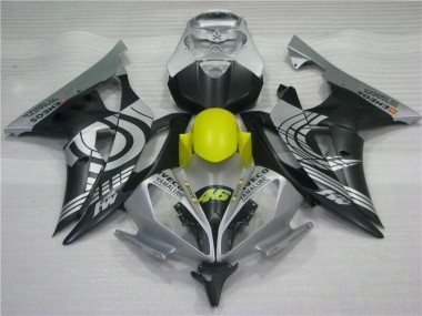 Carénage Moto Yamaha R6 08-16 - Jaune Noir Argent