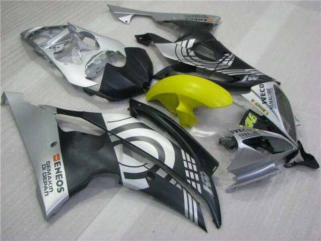 Carénage Moto Yamaha R6 08-16 - Jaune Noir Argent