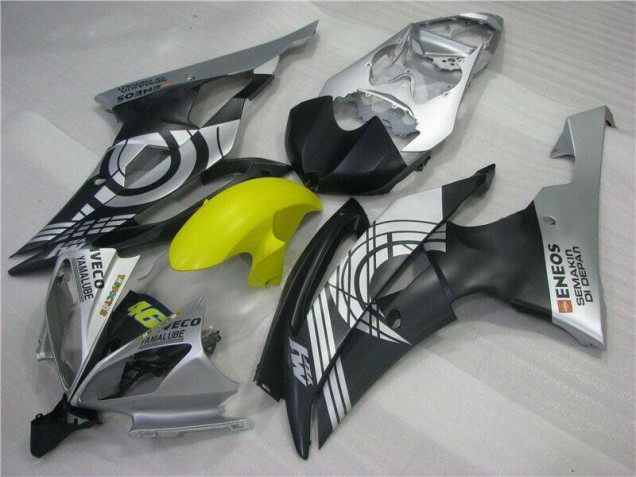 Carénage Moto Yamaha R6 08-16 - Jaune Noir Argent