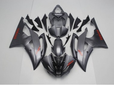 Carénage Moto Yamaha R6 08-16 - Noir Mat Gris