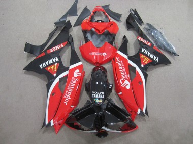 Carénage Moto Yamaha R6 08-16 - Noir Rouge Blanc Santander