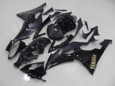 Carénage Moto Yamaha R6 08-16 - Noir avec Or Décalque
