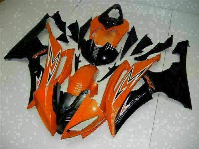 Carénage Moto Yamaha R6 08-16 - Orange Noir Carénage Moto Yamaha R6 08-16 - Orange Noir