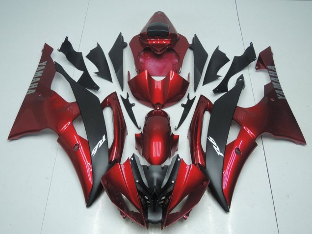 Carénage Moto Yamaha R6 08-16 - Rouge Bonbon et Noir Carénage Moto Yamaha R6 08-16 - Rouge Bonbon et Noir