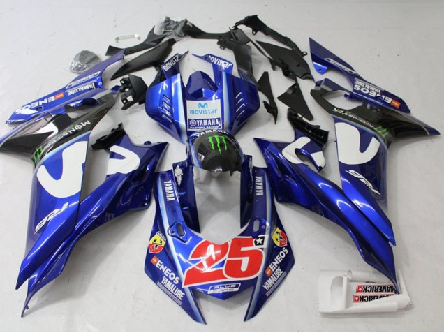 Carénage Moto Yamaha R6 17-23 - Movistar Carénage Moto Yamaha R6 17-23 - Movistar