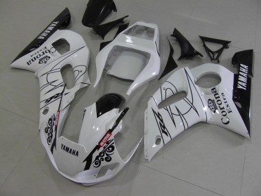 Carénage Moto Yamaha R6 98-02 - Blanc Noir Corona