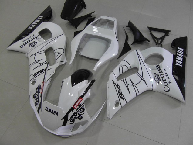 Carénage Moto Yamaha R6 98-02 - Blanc Noir Corona Carénage Moto Yamaha R6 98-02 - Blanc Noir Corona