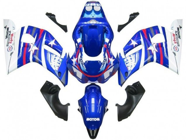 Carénage Moto Yamaha R6 98-02 - Bleu Blanc Star Fiat