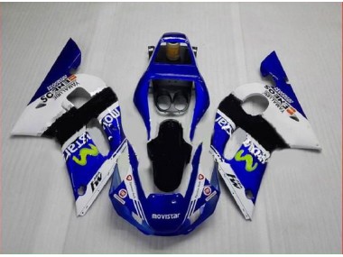 Carénage Moto Yamaha R6 98-02 - Bleu Vert Blanc