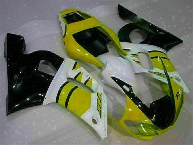 Carénage Moto Yamaha R6 98-02 - Jaune Blanc Carénage Moto Yamaha R6 98-02 - Jaune Blanc