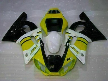Carénage Moto Yamaha R6 98-02 - Jaune Blanc