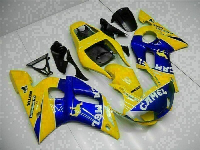 Carénage Moto Yamaha R6 98-02 - Jaune Bleu