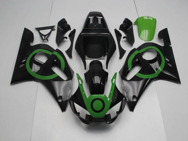Carénage Moto Yamaha R6 98-02 - Noir Vert Cercle