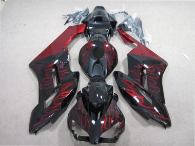 Carénages Moto Honda CBR 1000 RR 04-05 - Noir Rouge Flamme