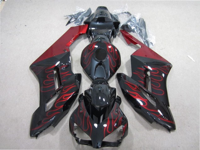 Carénages Moto Honda CBR 1000 RR 04-05 - Noir Rouge Flamme Carénages Moto Honda CBR 1000 RR 04-05 - Noir Rouge Flamme