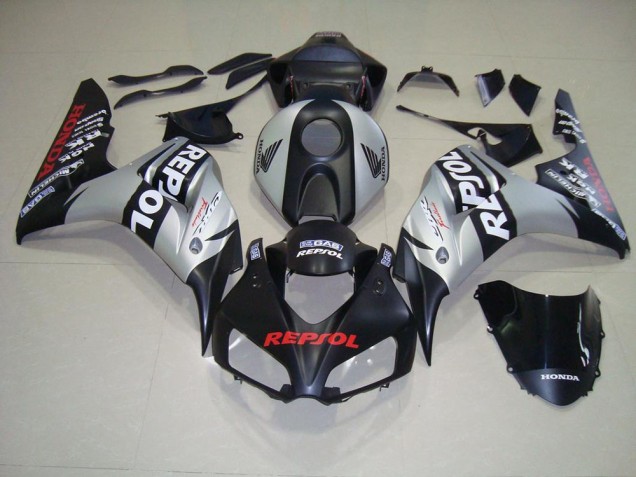 Carénages Moto Honda CBR 1000 RR 06-07 - Noir Mat Argent Repsol Carénages Moto Honda CBR 1000 RR 06-07 - Noir Mat Argent Repsol