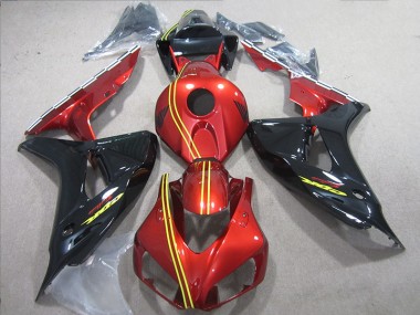 Carénages Moto Honda CBR 1000 RR 06-07 - Noir Rouge Jaune