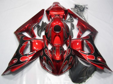 Carénages Moto Honda CBR 1000 RR 06-07 - Rouge Noir Flamme