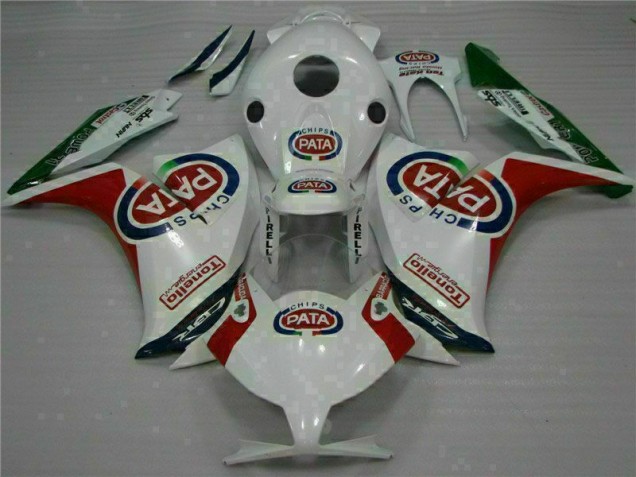 Carénages Moto Honda CBR 1000 RR 12-16 - Rouge Blanc PATA Carénages Moto Honda CBR 1000 RR 12-16 - Rouge Blanc PATA