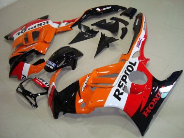 Carénages Moto Honda CBR 600 F3 95-98 - Noir Orange Repsol