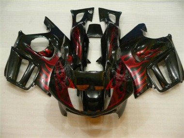 Carénages Moto Honda CBR 600 F3 95-98 - Noir Rouge Flamme