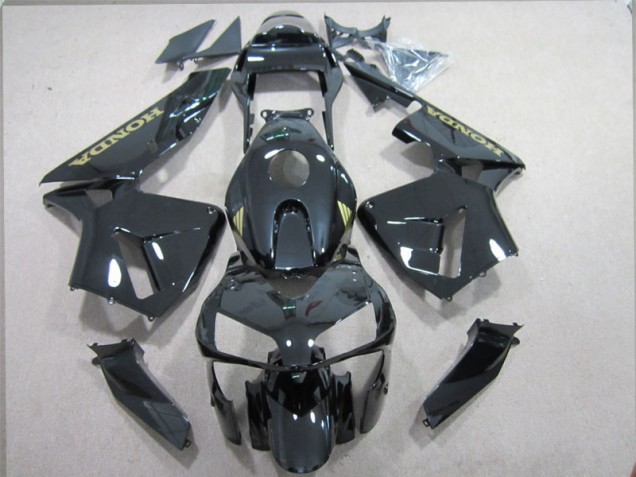 Carénages Moto Honda CBR 600 RR 03-04 - Noir Or Décalque