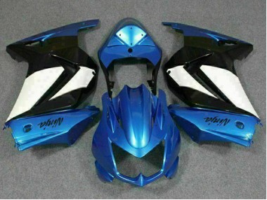 Carénages Moto Kawasaki EX250 08-12 - Bleu Blanc Noir Ninja