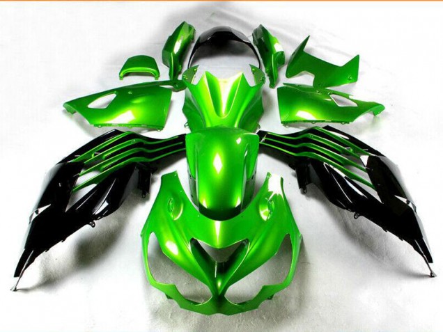 Carénages Moto Kawasaki ZX14R ZZR 1400 12-21 - Noir Vert Carénages Moto Kawasaki ZX14R ZZR 1400 12-21 - Noir Vert