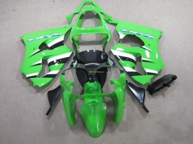 Carénages Moto Kawasaki ZX6R 00-02 - Vert Noir Blanc