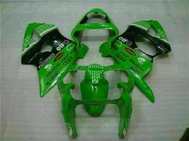Carénages Moto Kawasaki ZX6R 00-02 - Vert Noir