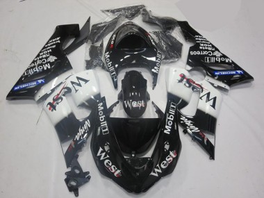 Carénages Moto Kawasaki ZX6R 05-06 - Blanc Noir