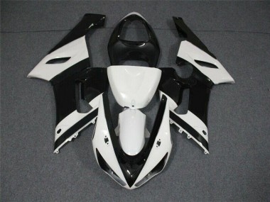 Carénages Moto Kawasaki ZX6R 05-06 - Noir Blanc