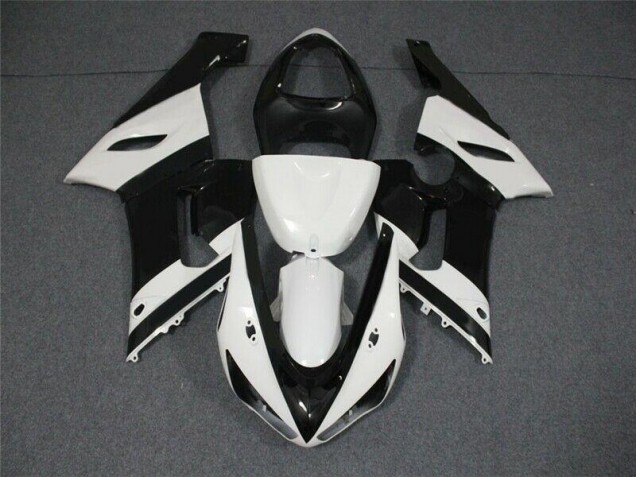 Carénages Moto Kawasaki ZX6R 05-06 - Noir Blanc Carénages Moto Kawasaki ZX6R 05-06 - Noir Blanc