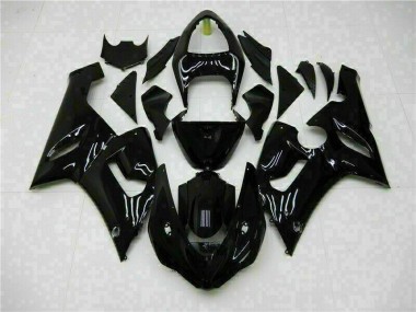 Carénages Moto Kawasaki ZX6R 05-06 - Noir Brillant