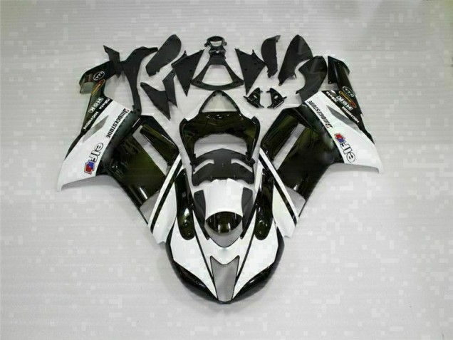 Carénages Moto Kawasaki ZX6R 07-08 - Noir Blanc