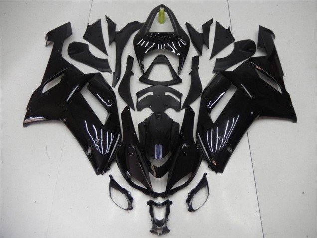 Carénages Moto Kawasaki ZX6R 07-08 - Noir Brillant Carénages Moto Kawasaki ZX6R 07-08 - Noir Brillant