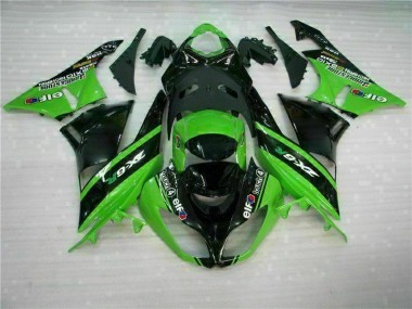 Carénages Moto Kawasaki ZX6R 09-12 - Vert Noir