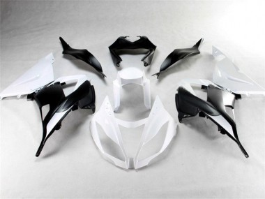 Carénages Moto Kawasaki ZX6R 13-18 - Blanc Noir