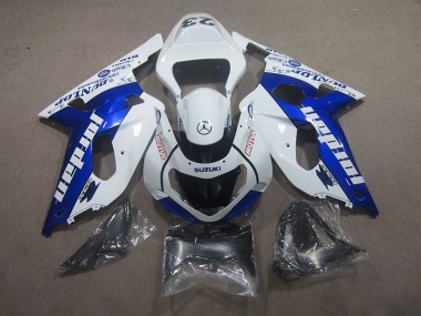 Carénages Moto Suzuki GSXR 600 K1 K2 K3 01-03 - Blanc Bleu Motul
