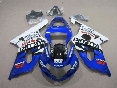 Carénages Moto Suzuki GSXR 600 K1 K2 K3 01-03 - Bleu Blanc Motul