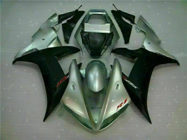 Carénages Moto Yamaha R1 02-03 - Argent Noir