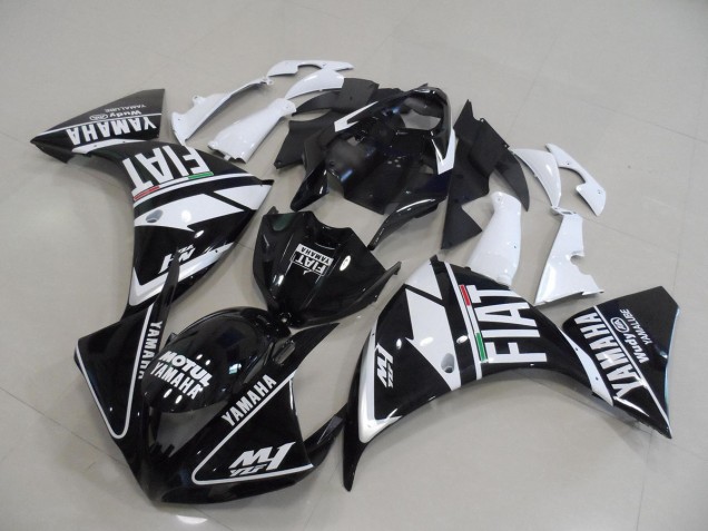 Carénages Moto Yamaha R1 09-11 - Noir Blanc Fiat Carénages Moto Yamaha R1 09-11 - Noir Blanc Fiat