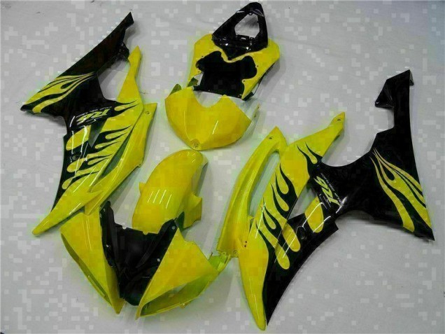 Carénages Moto Yamaha R6 08-16 - Jaune Noir Carénages Moto Yamaha R6 08-16 - Jaune Noir