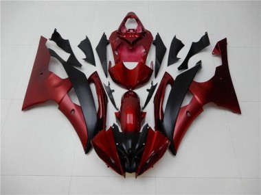 Carénages Moto Yamaha R6 08-16 - Rouge Noir