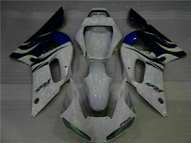 Carénages Moto Yamaha R6 98-02 - Blanc Bleu