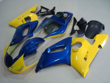 Carénages Moto Yamaha R6 98-02 - Jaune Bleu