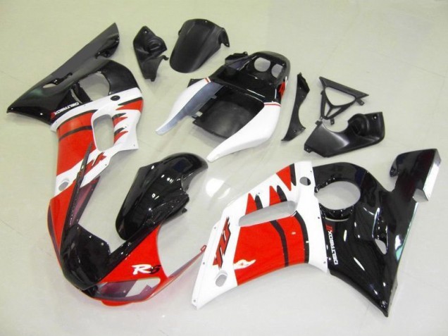 Carénages Moto Yamaha R6 98-02 - Rouge Blanc Noir