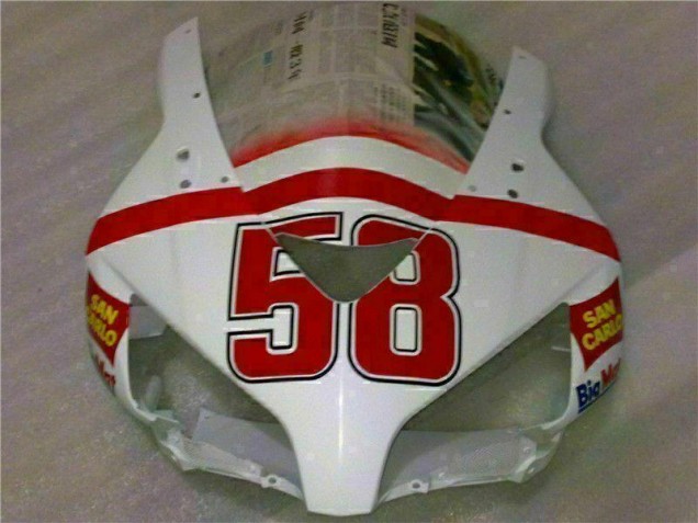 Carrosserie Moto Honda CBR 1000 RR 04-05 - Blanc Rouge Carrosserie Moto Honda CBR 1000 RR 04-05 - Blanc Rouge