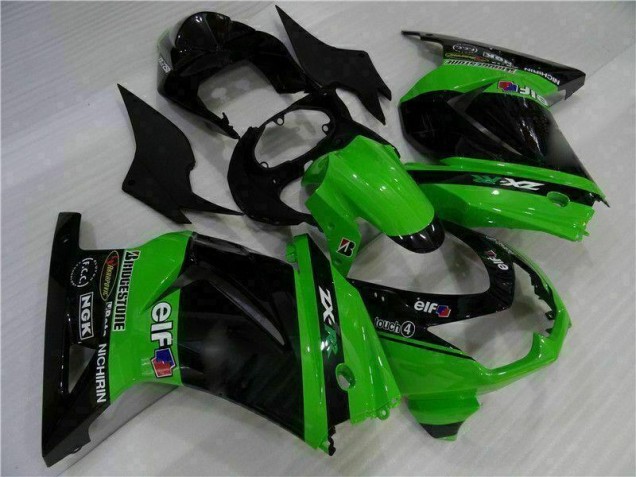 Carrosserie Moto Kawasaki EX250 08-12 - Noir Vert Carrosserie Moto Kawasaki EX250 08-12 - Noir Vert